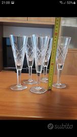 Set 5 Calici di cristallo per vino e champagne 