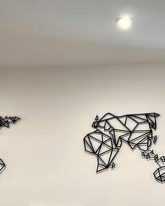 Mappamondo da parete in metallo design moderno