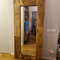 Grande specchio artigianale design industriale