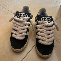 Adidas Campus nere - con lacci in corda