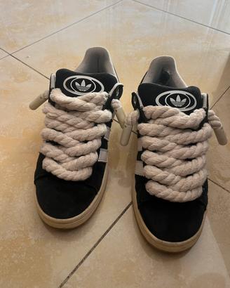 Adidas Campus nere - con lacci in corda