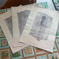 Lotto 3 stampe riproduzione medievale