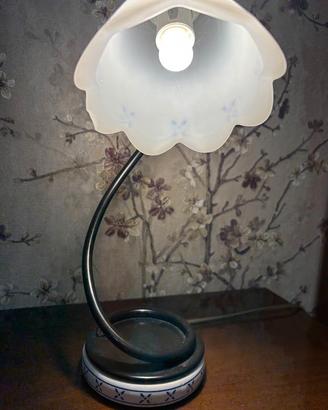 Coppia di bajour stile floreale Marchetti