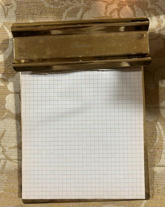 Porta blocco note in ottone