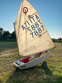 Optimist -Scafo blue blue, numero velico 7887