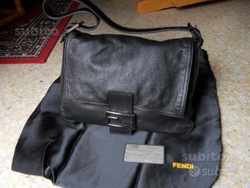 Borsa Fendi originale in pelle nera nuova