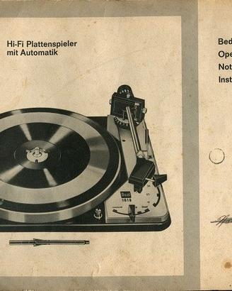 giradischi amplificatori istruzioni d'uso manuali