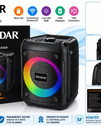 WESDAR K-1080S Altoparlante Bluetooth Multimediale