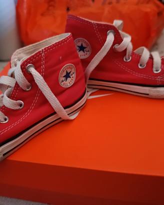 scarpe bimbo/a converse rosse 