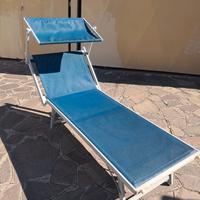 lettino da mare in alluminio  