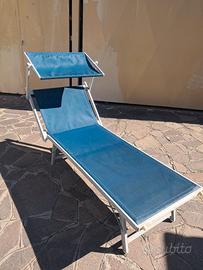 lettino da mare in alluminio  