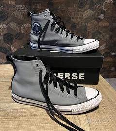 Converse Alte Grigie Taglia 42 Uomo 8,5 Donna 10,5