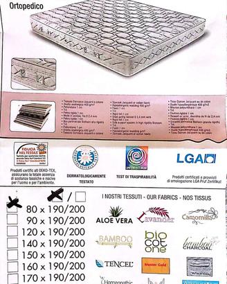 Materasso singolo Ortopedico Rigido A Molle 80x190