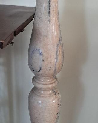 Colonna a Balaustro in Marmo Pregiato Venato