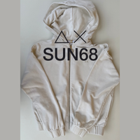 Sun 68 felpa donna bianca zip gioiello