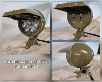 Faro militare blackout LED con staffa