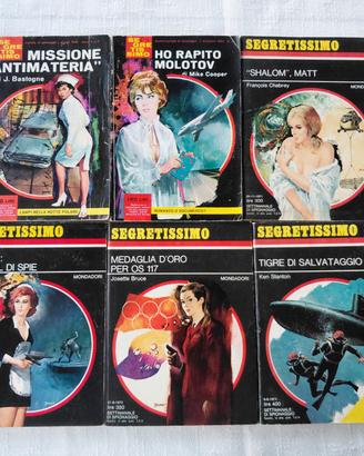 6 Libri SEGRETISSIMO Mondadori Anni 60/70