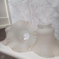  3 campane in vetro x lampadario e applique 