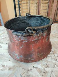 antico paiolo in rame  fine 1800