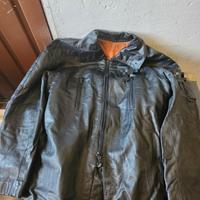 giacca trench vera pelle Polizia vintage
