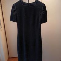 abito donna nero 100% lana - taglia 42/44