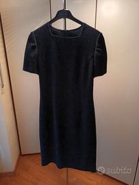 abito donna nero 100% lana - taglia 42/44