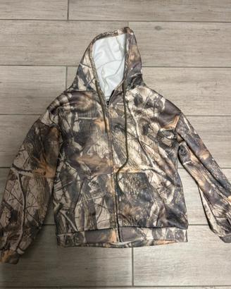 Felpa full zip camouflage real tree