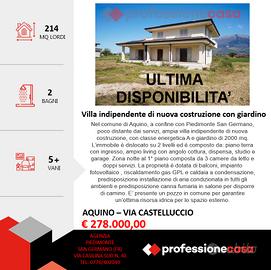 Villa con giardino, nuova costruzione