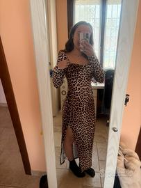 🐆Maxi Dress Leopardato con Spacco - Sensuale