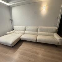 Divano Cierre in Pelle Bianca