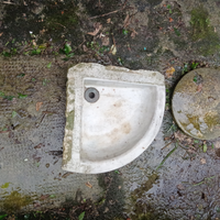 Lavandino d angolo in marmo da esterno