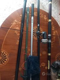 canne da pesca più accessori