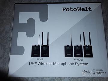 Microfoni wireless lavalier UHF videomaker - nuovi