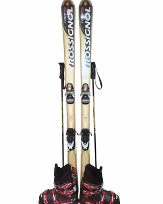 Set Completo Sci Bambino 140 cm + Scarponi + Basto