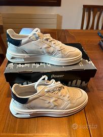 Scarpe U Power sneakers pelle bianca n42 NUOVE