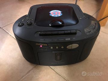 Aiwa stereo cd, cassette e radio am/fm vintage