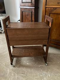 Mobiletto legno vintage tipo macchina da cucire