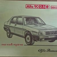 ALFA ROMEO ALFA 90 2.5i QV MANUALE USO MANUTENZION