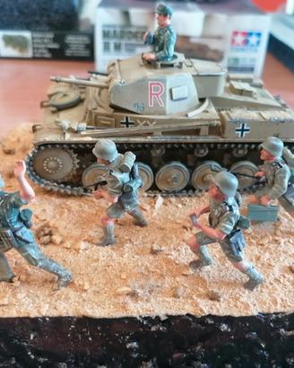 Diorama 1:35 carro armato tedesco Panzer II DAK