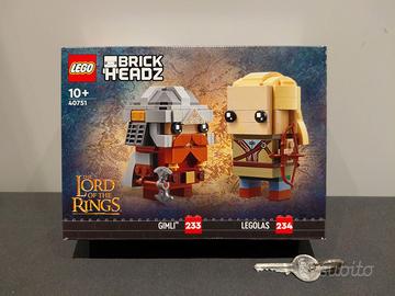Lego LOTR BrickHeadz 40751 Legolas e Gimli, nuovo