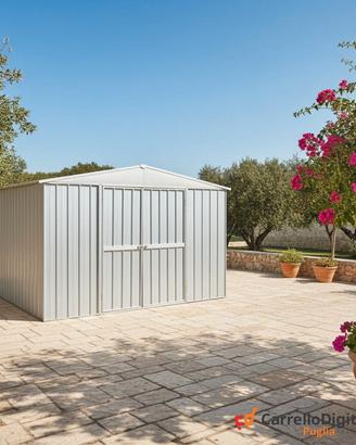 Capanno box esterno lamiera 360x175cm bianco