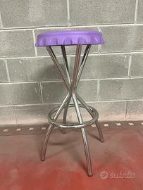 Sgabello alto design “tappo di bottiglia” – viola