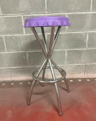 Sgabello alto design “tappo di bottiglia” – viola