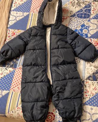 Tuta sci impermeabile bambino 9-12 mesi
