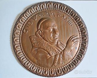 Piatto Papa Giovanni XXIII in rame