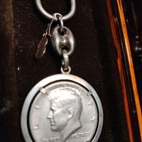 Portachiavi Argento con mezzo dollaro 1971