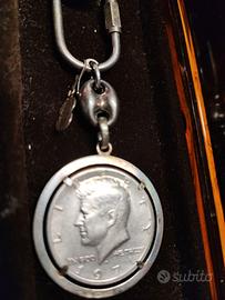 Portachiavi Argento con mezzo dollaro 1971