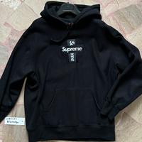 Felpa Supreme Cross Box Logo Nera