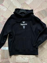 Felpa Supreme Cross Box Logo Nera