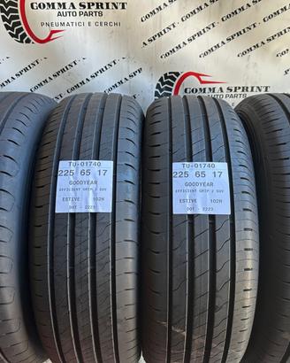 4 PNEUMATICI 225/65 R17 GOODYEAR ESTIVE SEMINUOVE